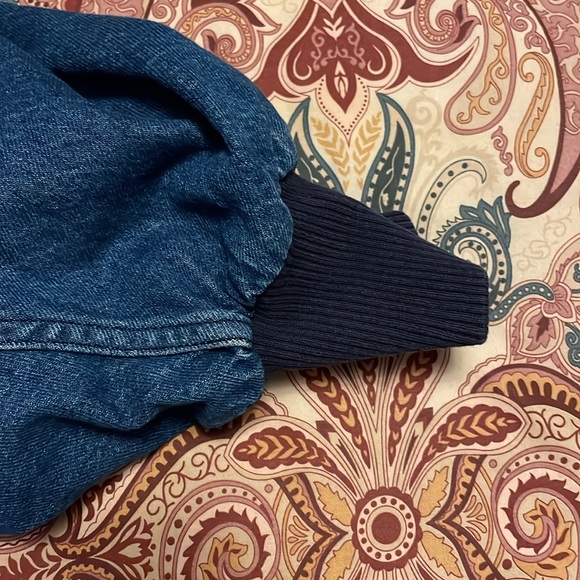 NWT Zara cropped mixed denim bomber jacket size XS - Picture 6 of 14